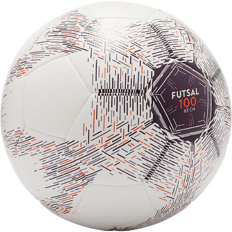 Balón de fútbol sala 100 Híbrido 63 cm blanco