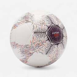 Bal voor zaalvoetbal 100 Hybride 63 cm wit