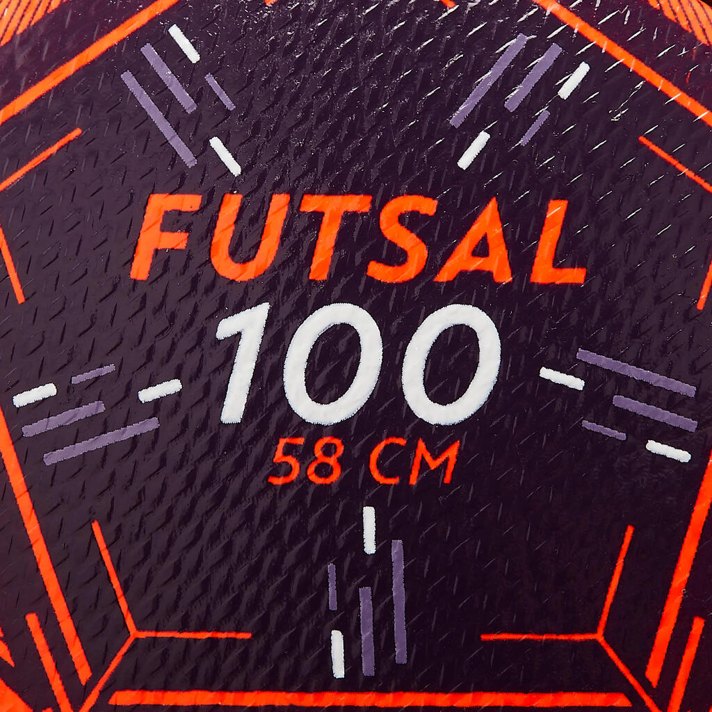 Salės futbolo kamuolys „100“, 58 cm (3 dydžio)