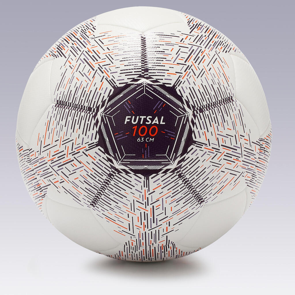 Ballon de Futsal taille 4 (périmètre 63cm) Rouge et blanc