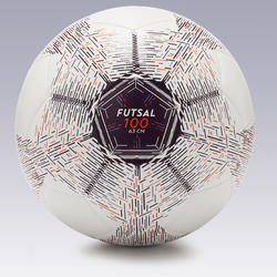 Ballon de Futsal 100 Hybride 63cm blanc