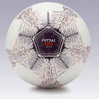 Balón de fútbol sala 100 Híbrido 63 cm blanco