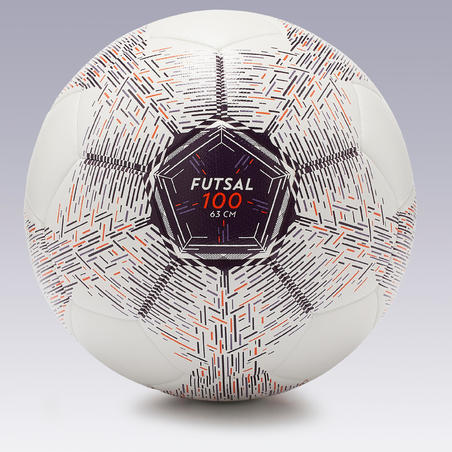 Futsalboll 100 hybrid 63 cm vit