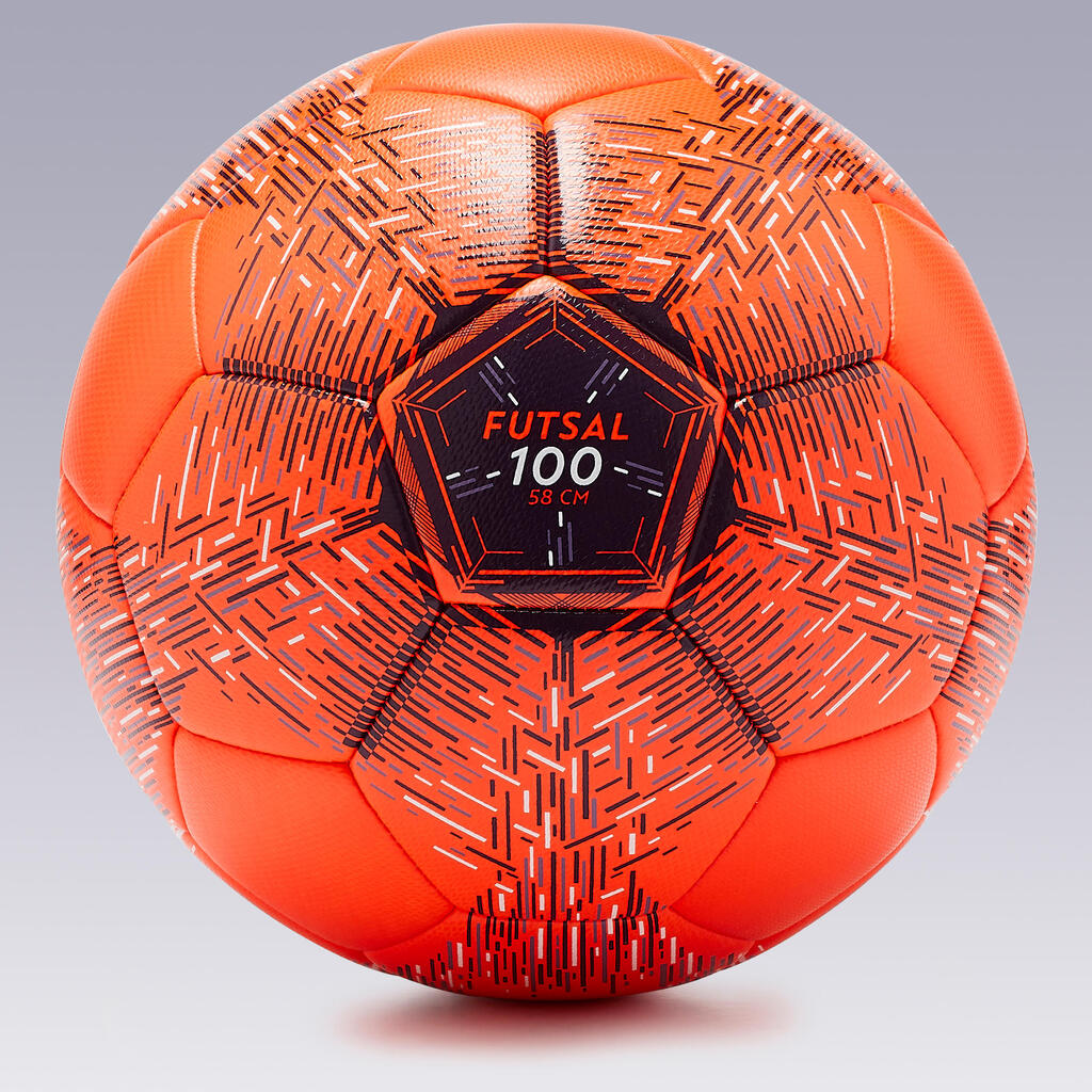 Salės futbolo kamuolys „100“, 58 cm (3 dydžio)