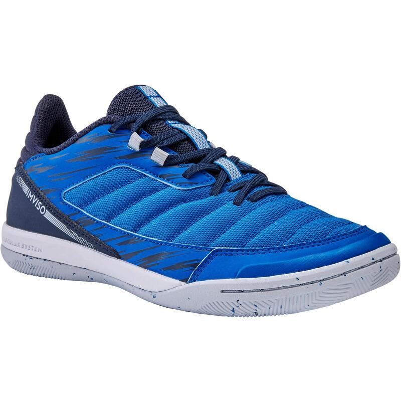 Chaussures de futsal femme ESKUDO 500 textile bleues grises