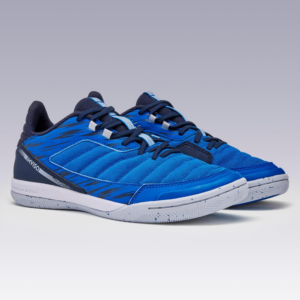 Eskudo 500 Women's Futsal Fabric Trainers - Blue/Grey