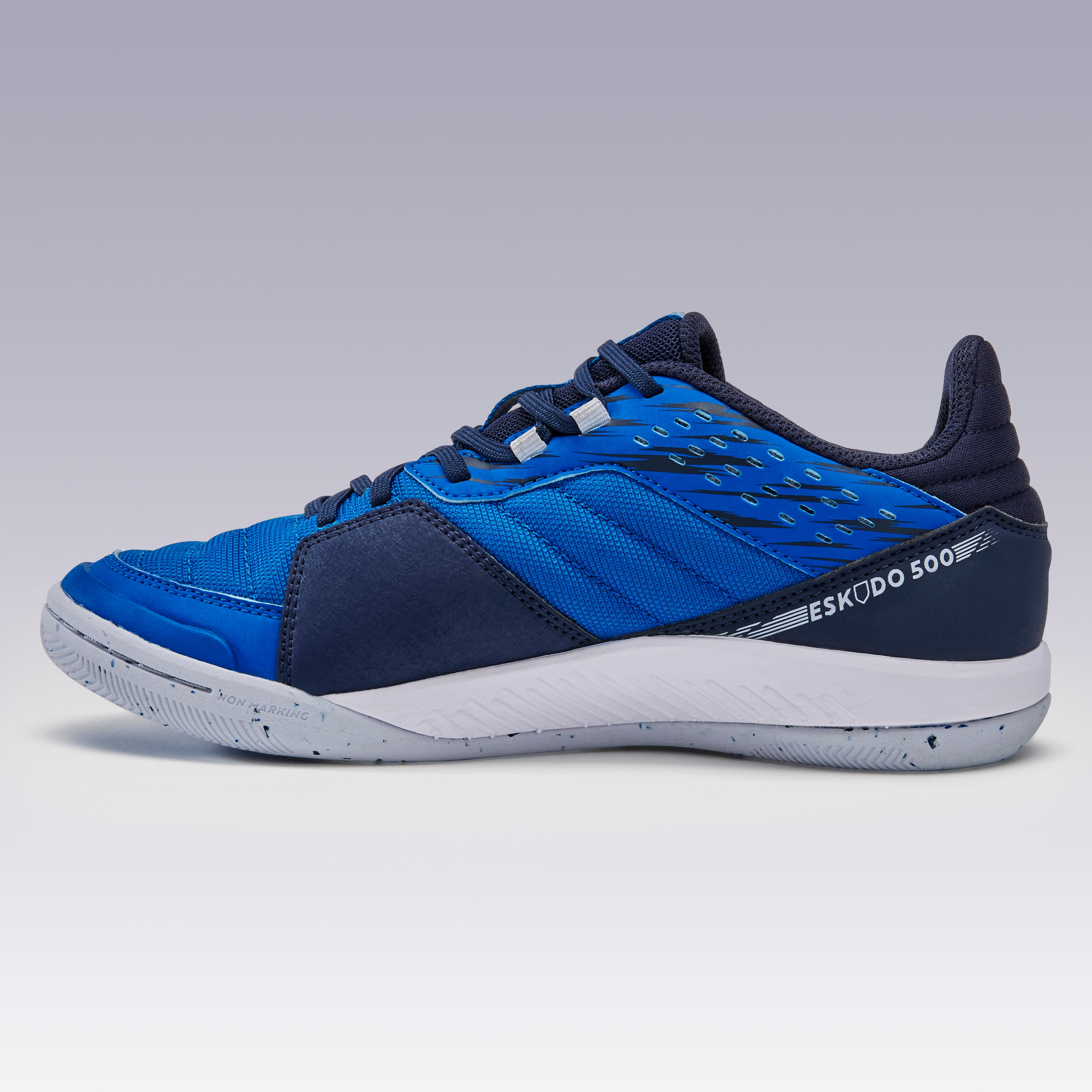 Eskudo 500 Women's Futsal Fabric Trainers - Blue/Grey 2/9