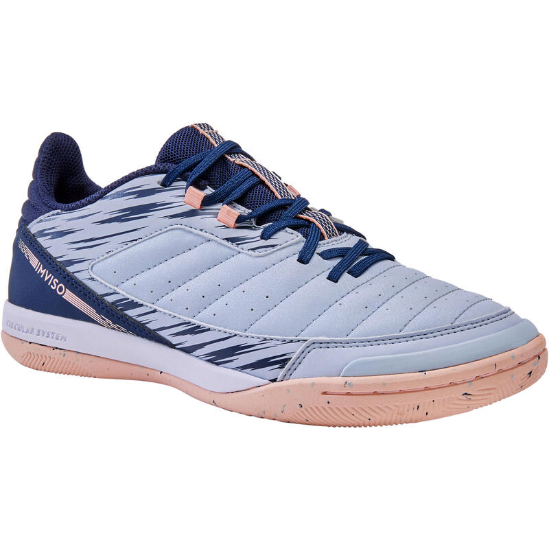 Chaussures de futsal femme Eskudo 500 grises et rose