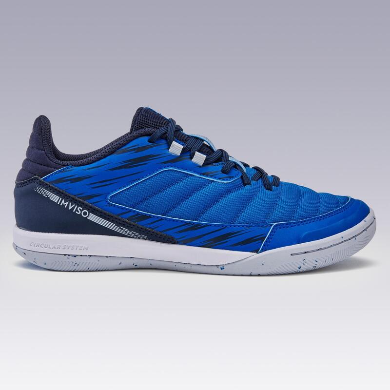 Chaussures de futsal femme ESKUDO 500 textile bleues grises