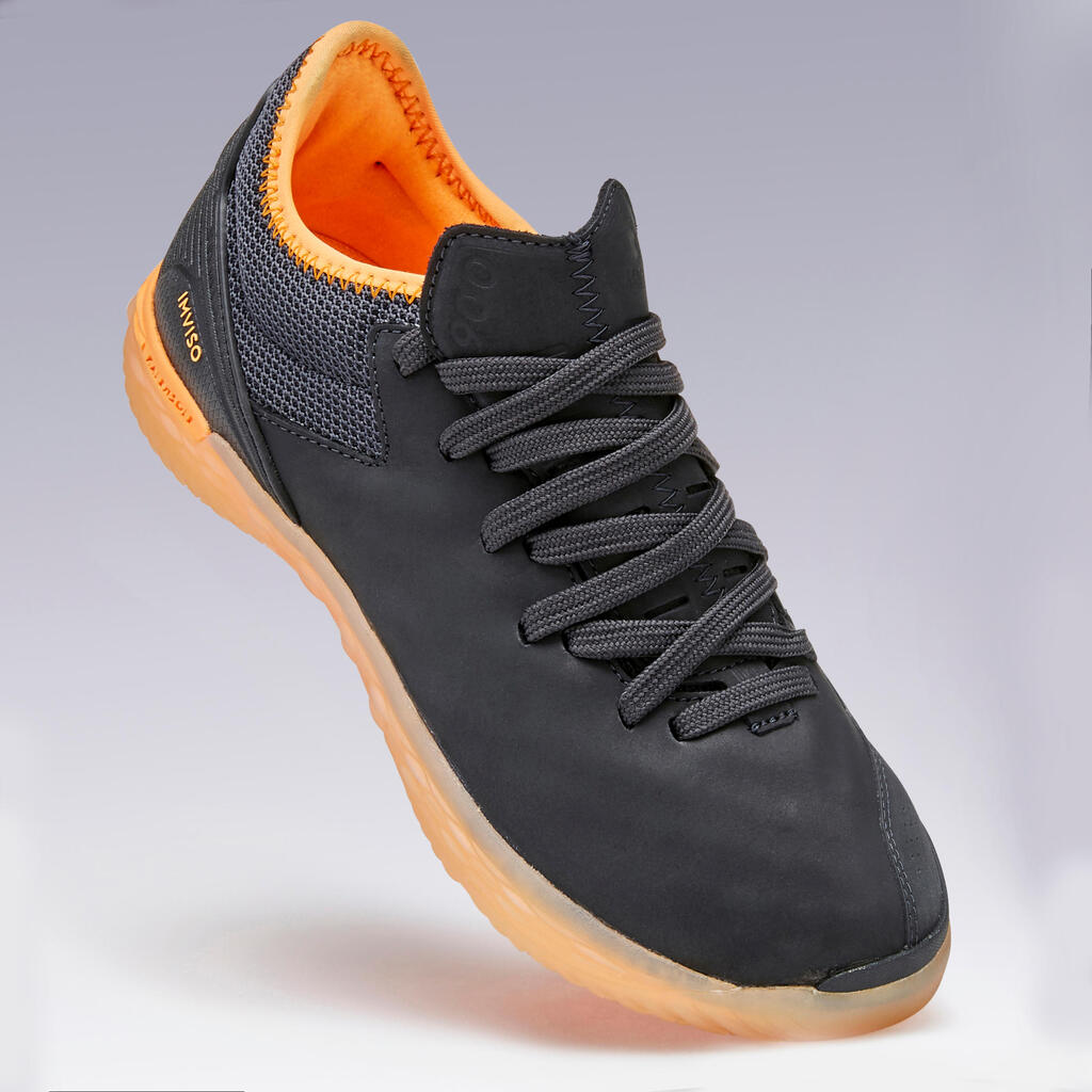 Kids' Futsal Trainers Eskudo 900 - Black/Orange