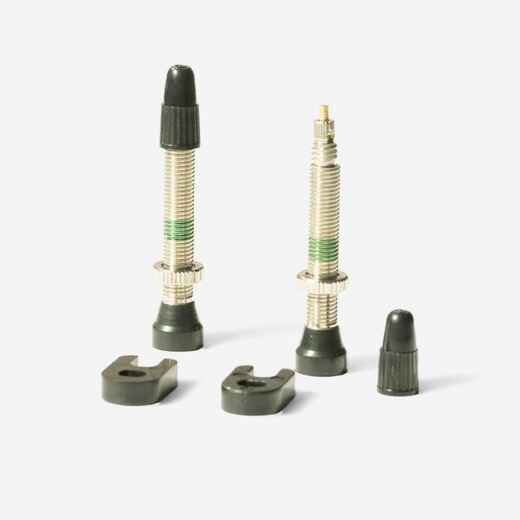 
      Lot de deux valves Tubeless coniques
  