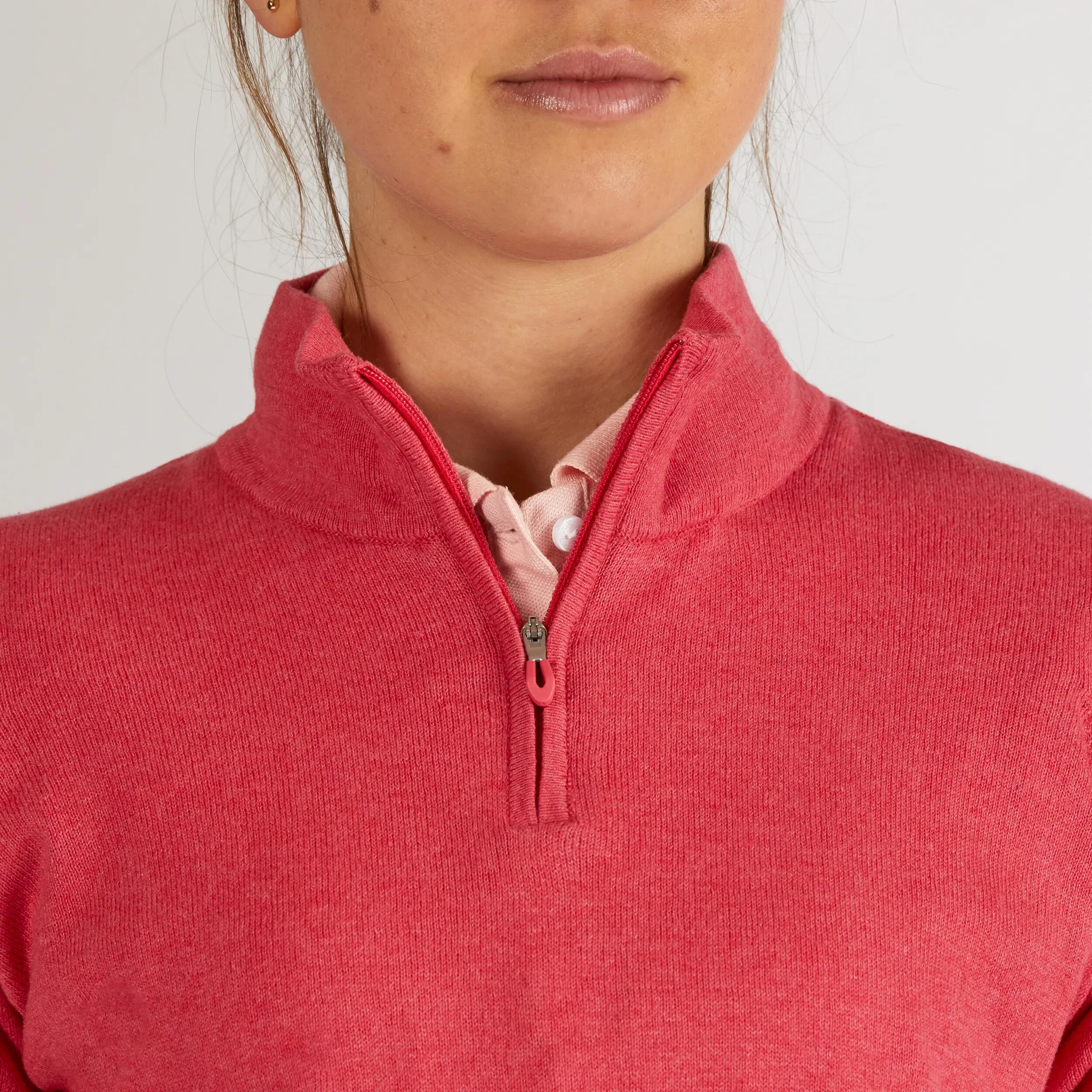 MOTTLED STRAWBERRY PINK WOMEN’S MILD WEATHER WINDPROOF GOLF PULLOVER 8/9