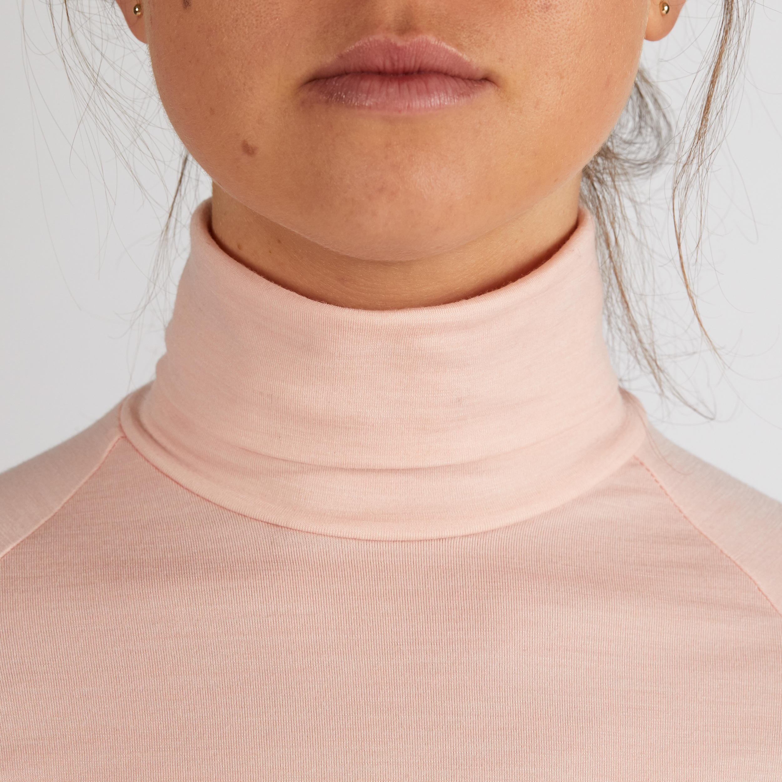 JERSEY DE CUELLO VUELTO GOLF MUJER TIEMPO FRÍO ROSA 8/10