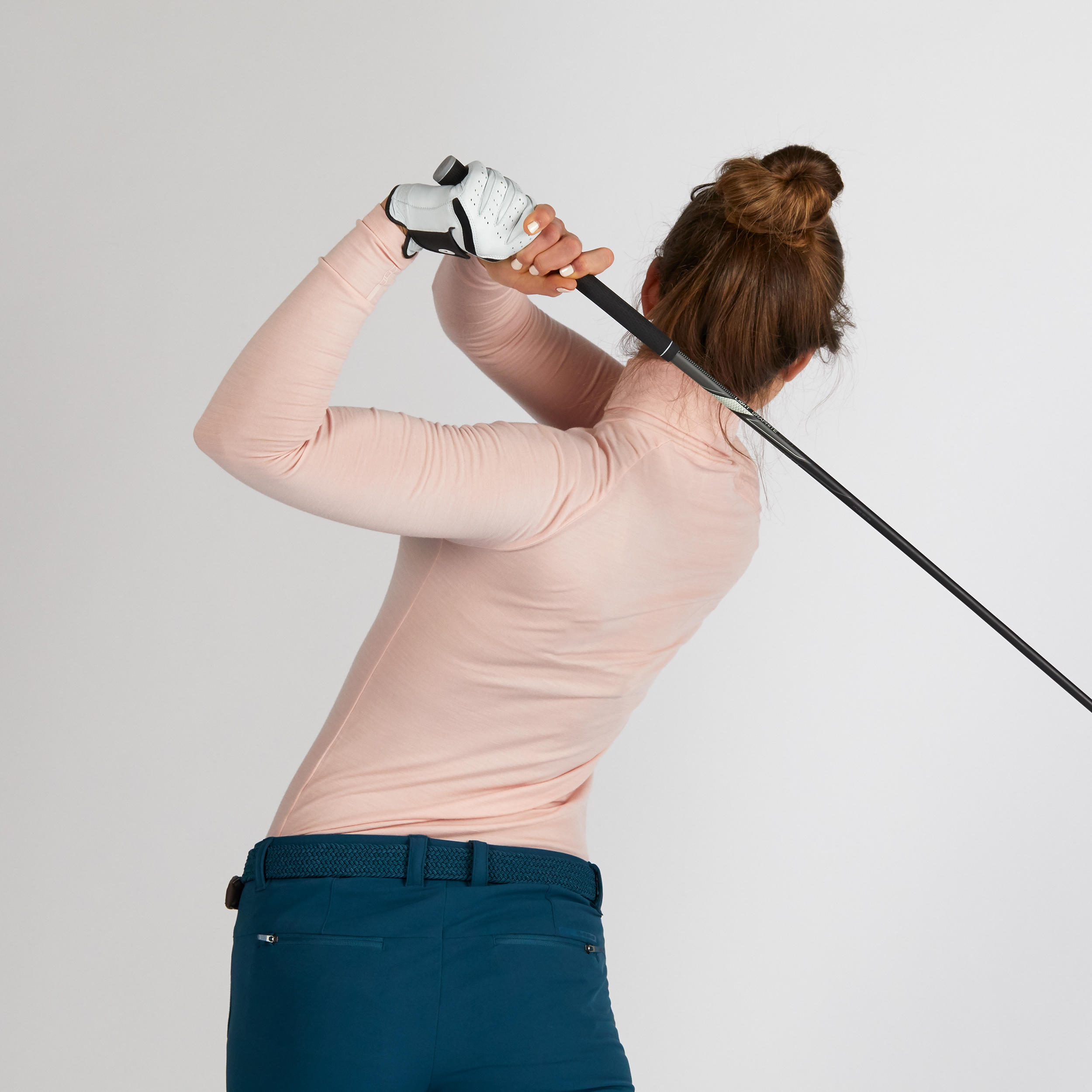 JERSEY DE CUELLO VUELTO GOLF MUJER TIEMPO FRÍO ROSA 3/10