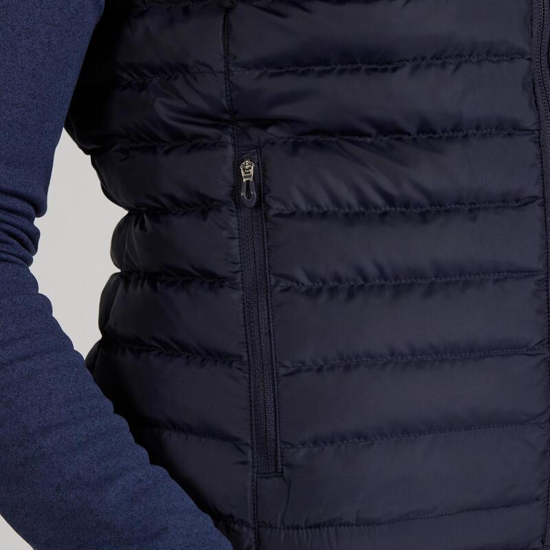 Dámská golfová prošívaná vesta do chladného počasí CW500 tmavě modrá 
