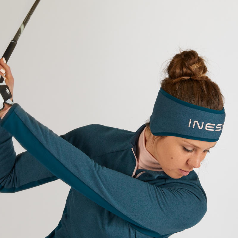 WOMEN'S COLDWEATHER GOLF HEADBAND CAP DARK GREEN Decathlon