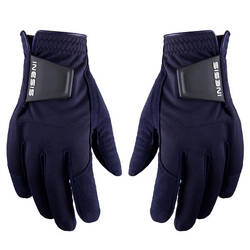 WOMEN'S GOLF RAIN GLOVES PAIR - RW NAVY BLUE