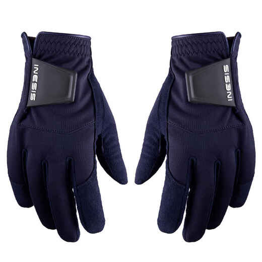 
      Women's golf pair of RW gloves navy blue
  