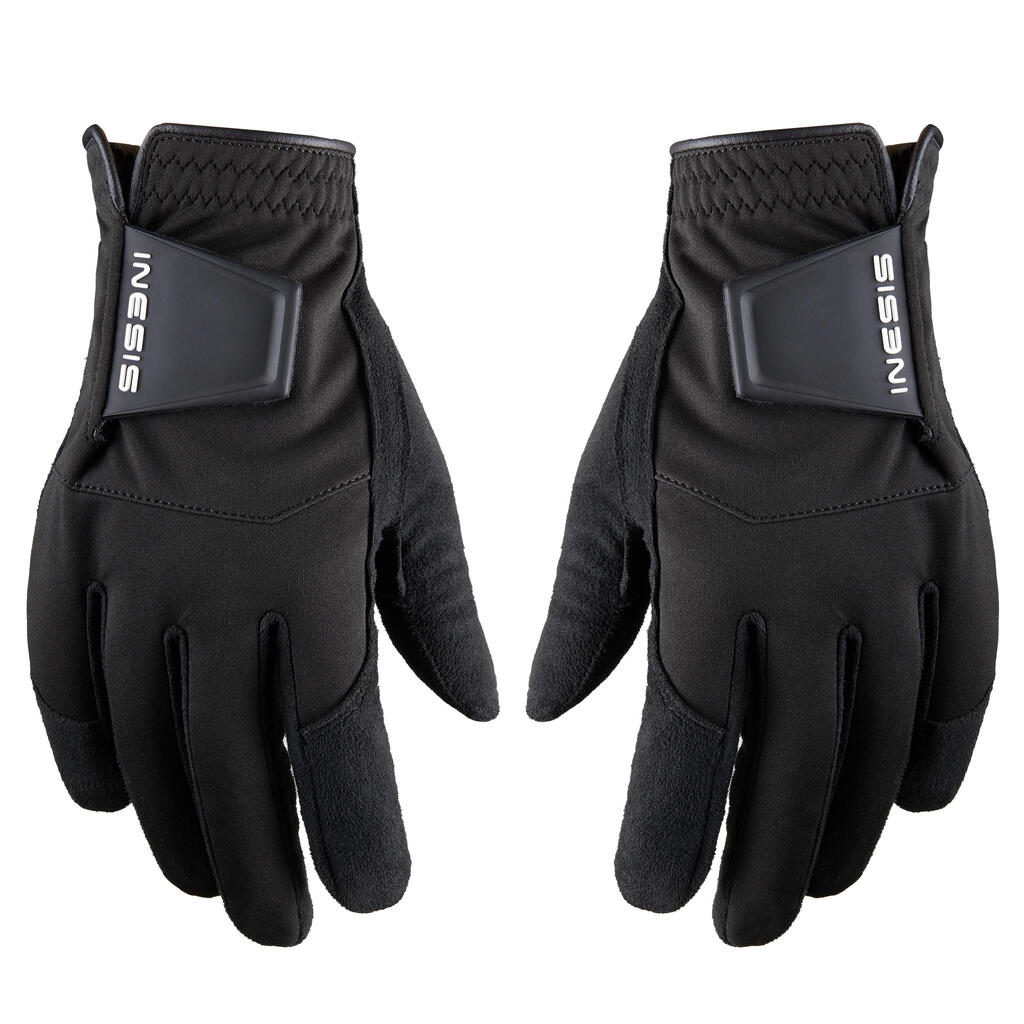Men's pair of golf rain gloves - rw black
