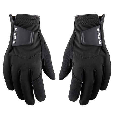 Men's pair of golf rain gloves - RW black