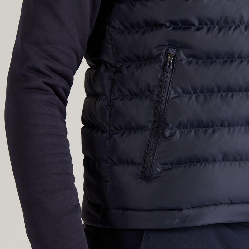 Men's golf winter sleeveless padded jacket CW500 navy blue Decathlon
