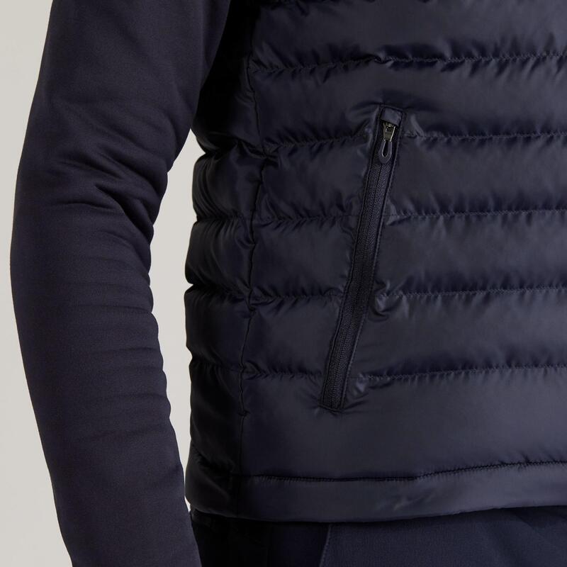 Pánská golfová prošívaná vesta do chladného počasí CW500 tmavě modrá