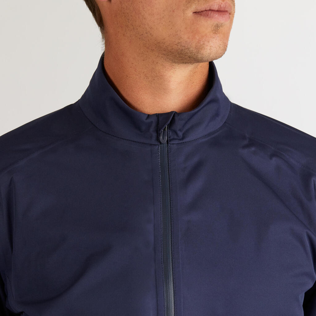 Chamarra de Golf RW500 Hombre Azul Marino Impermeable Lluvia