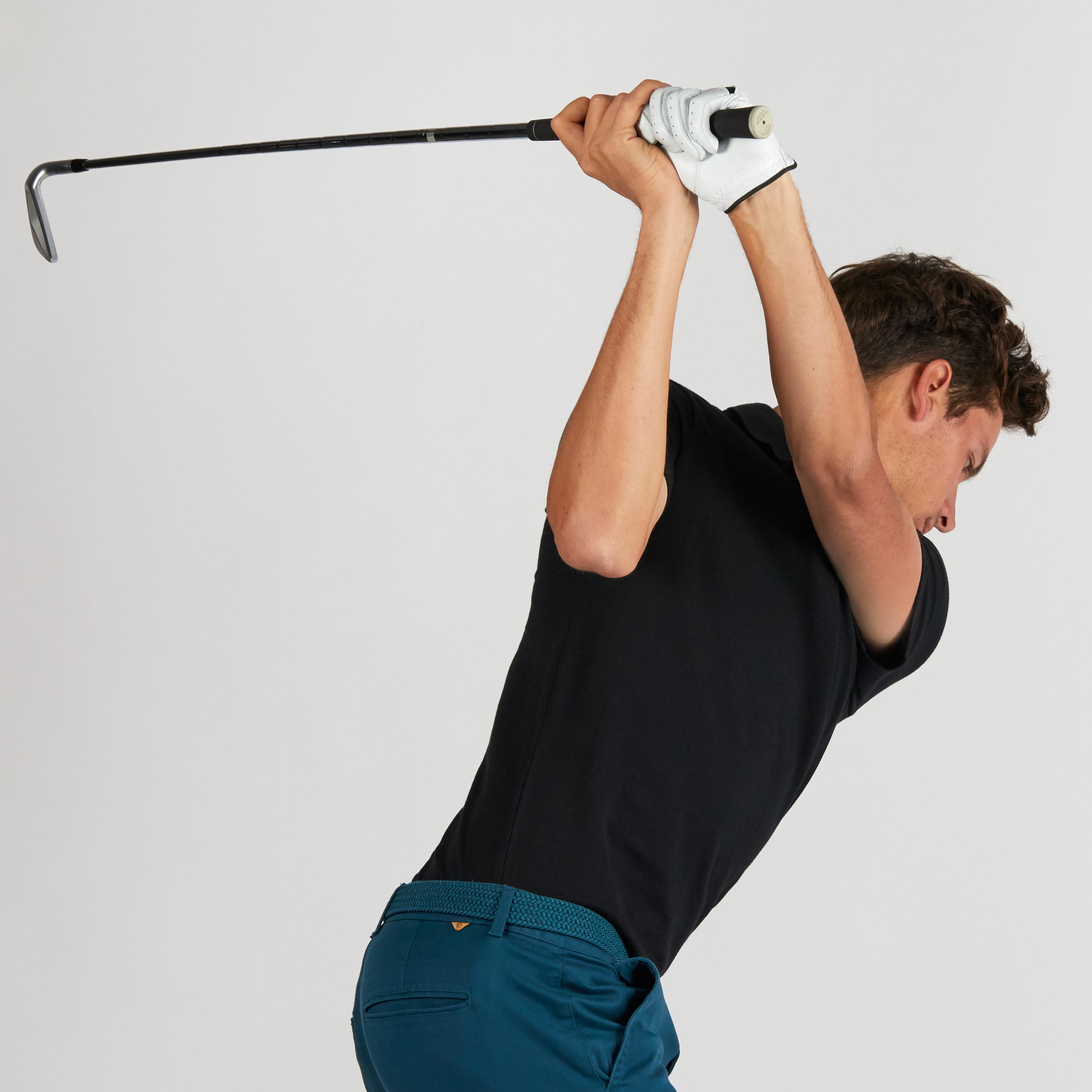 Polo de golf manches courtes homme MW500 noir 29/63