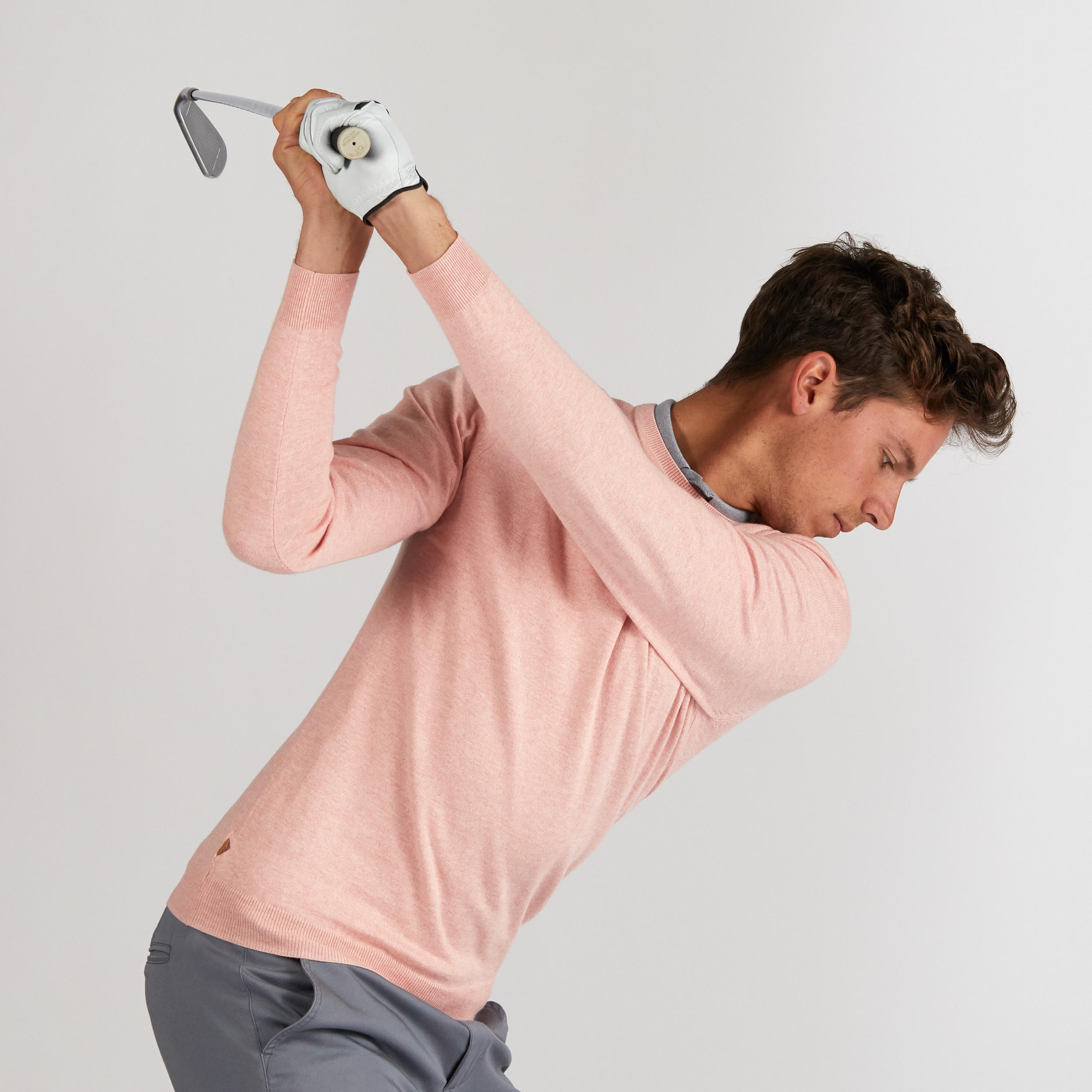 MEN'S GOLF PULLOVER PINK 2/10