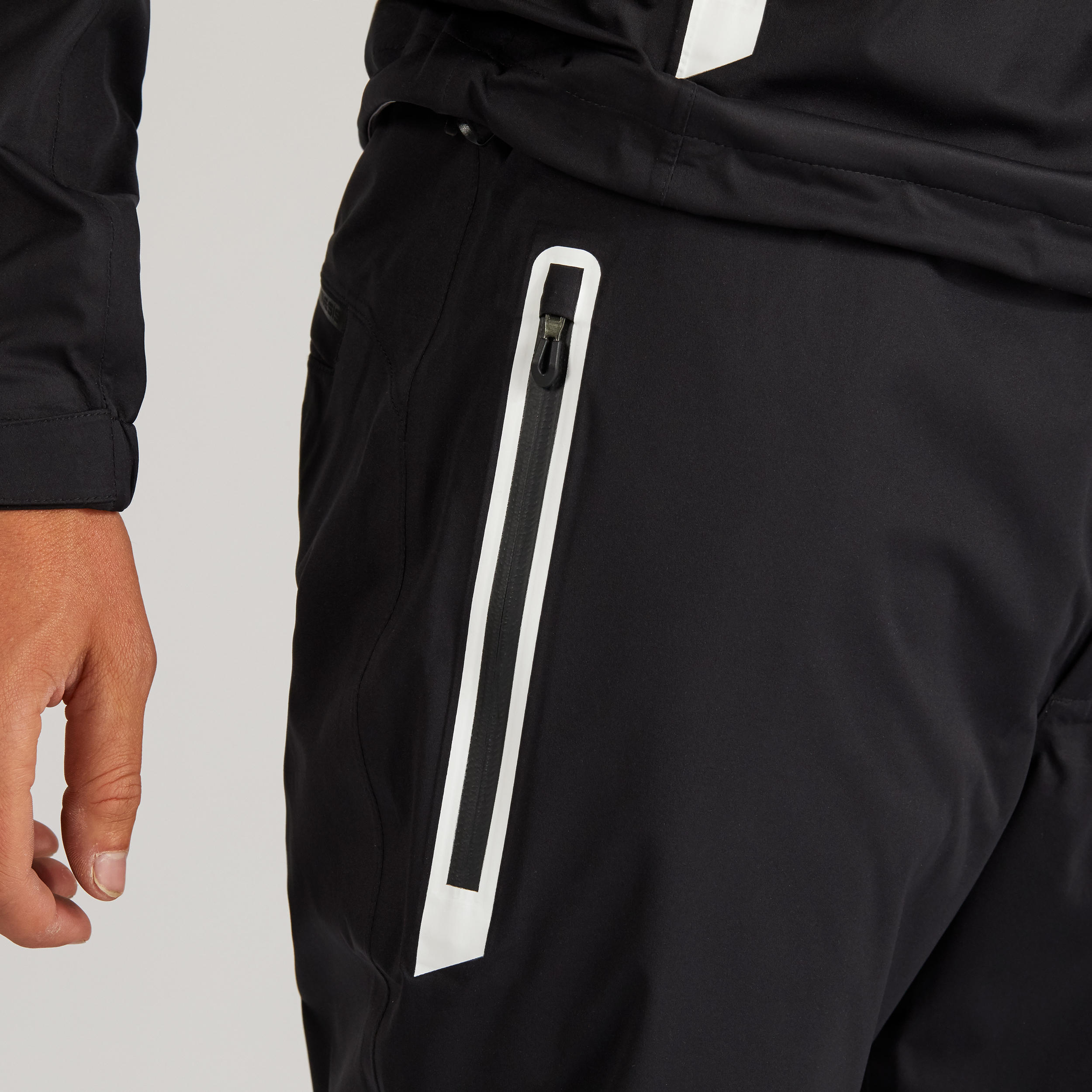 Men's Golf Waterproof Rain Trousers - RW500 Black 3/8
