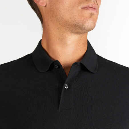 Men's golf short-sleeved polo shirt MW500 black