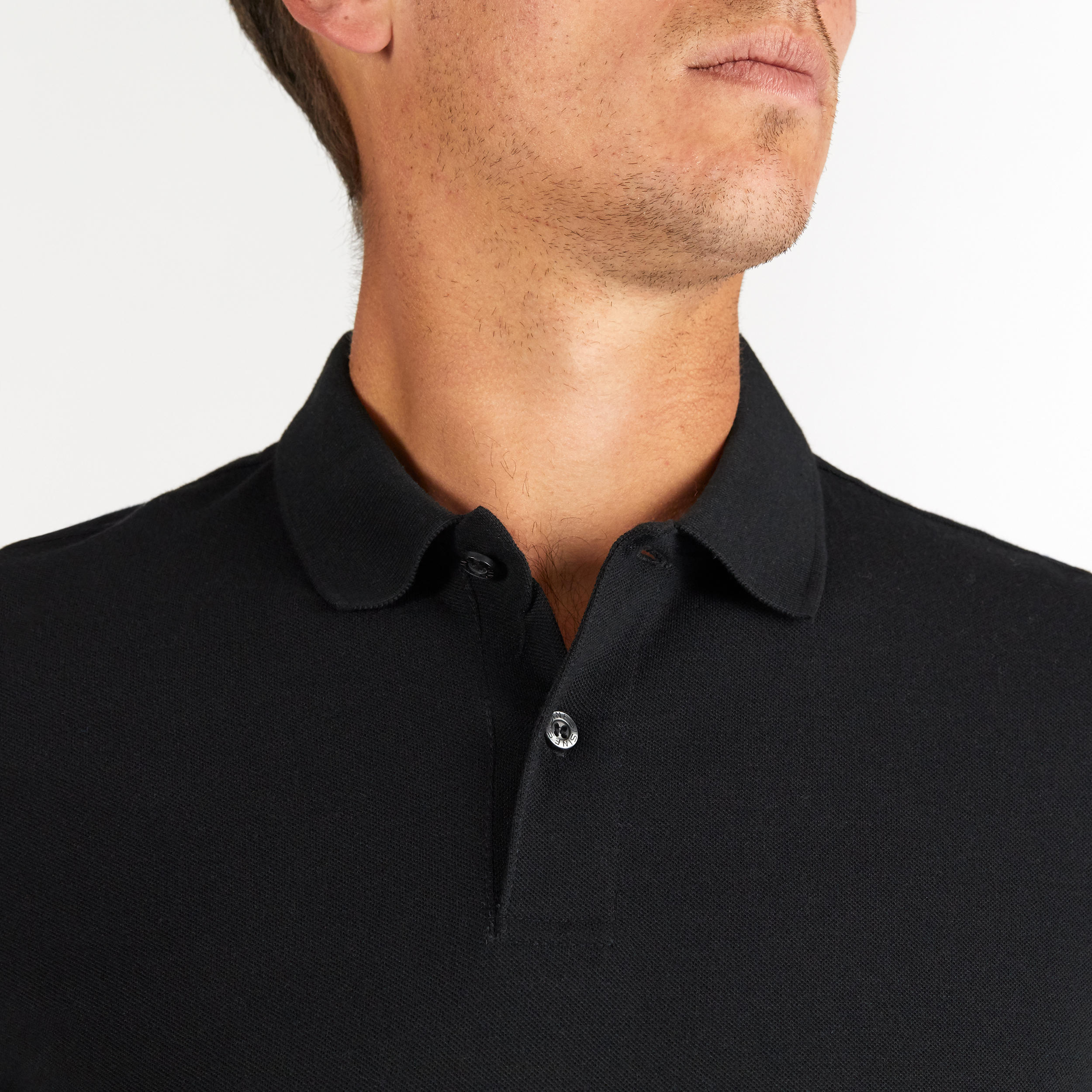 Polo de golf manches courtes homme MW500 noir 27/63