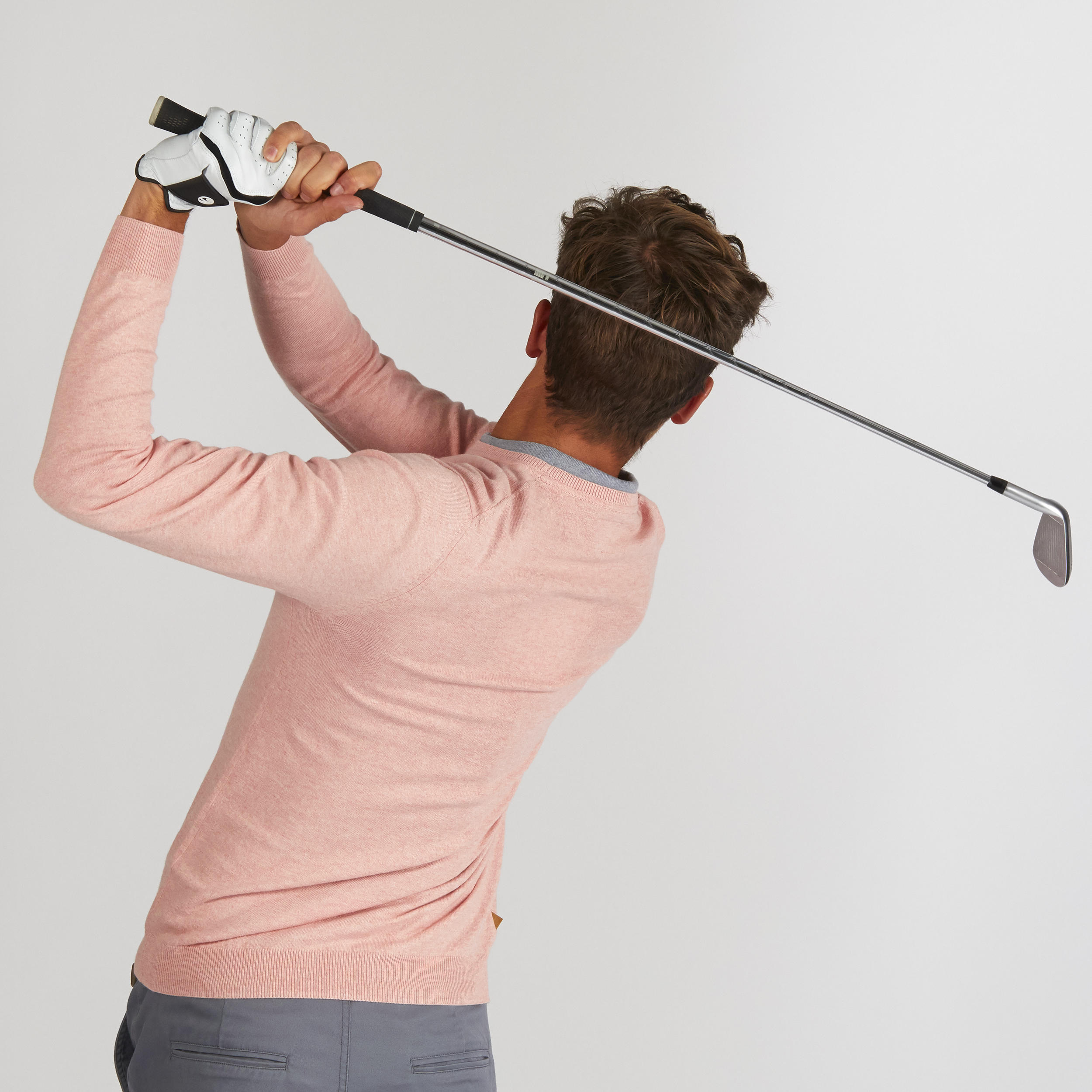 MEN'S GOLF PULLOVER PINK 3/10