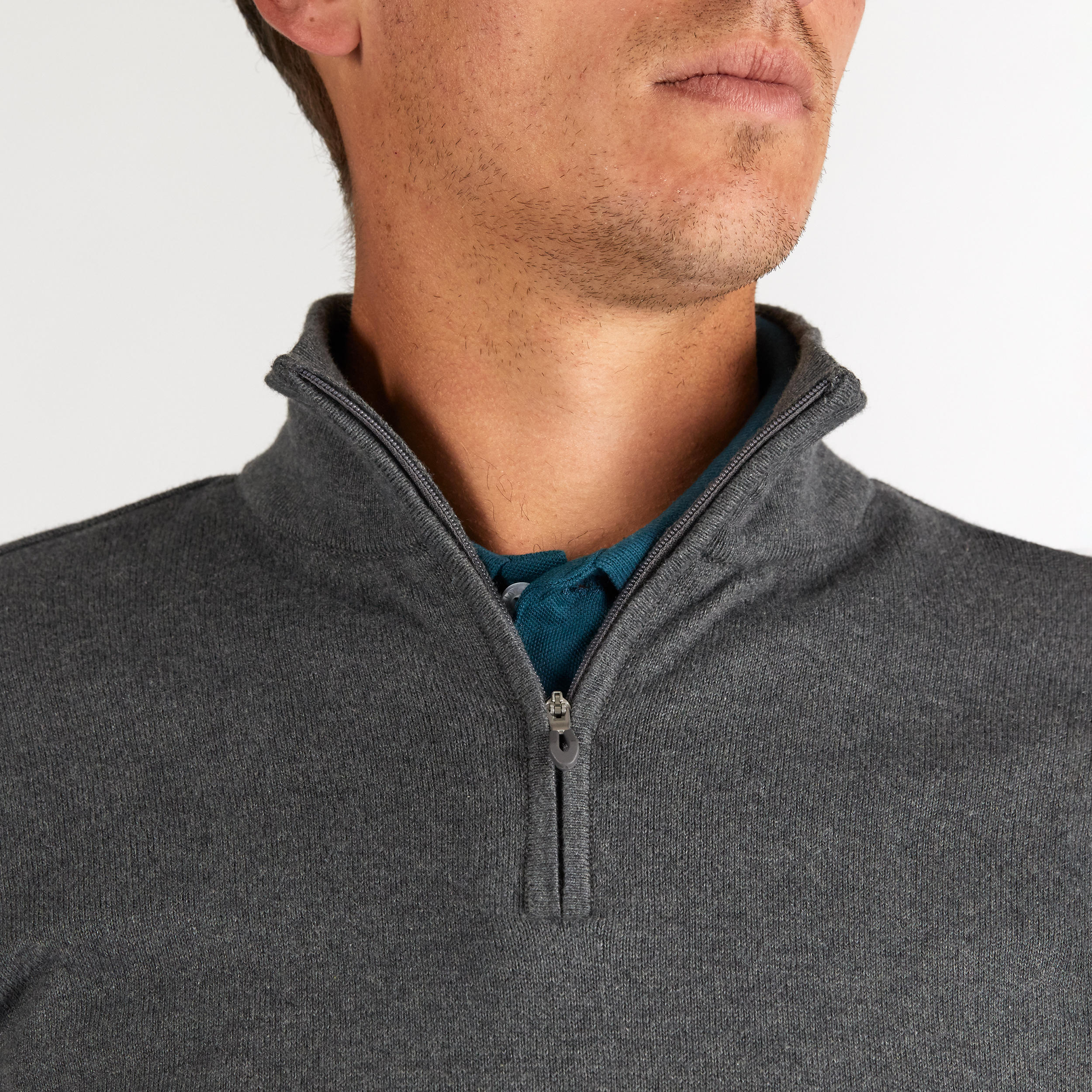 Men's golf windproof pullover MW500 dark grey 8/10