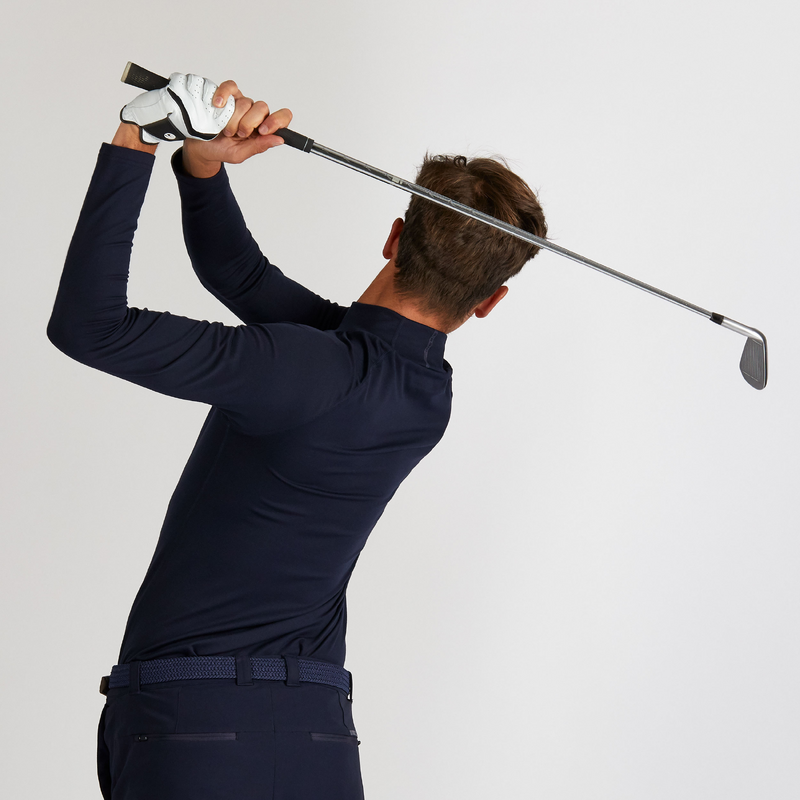 Sous pull golf thermique Homme CW500 bleu marine pour les clubs et collectivites Decathlon Pro