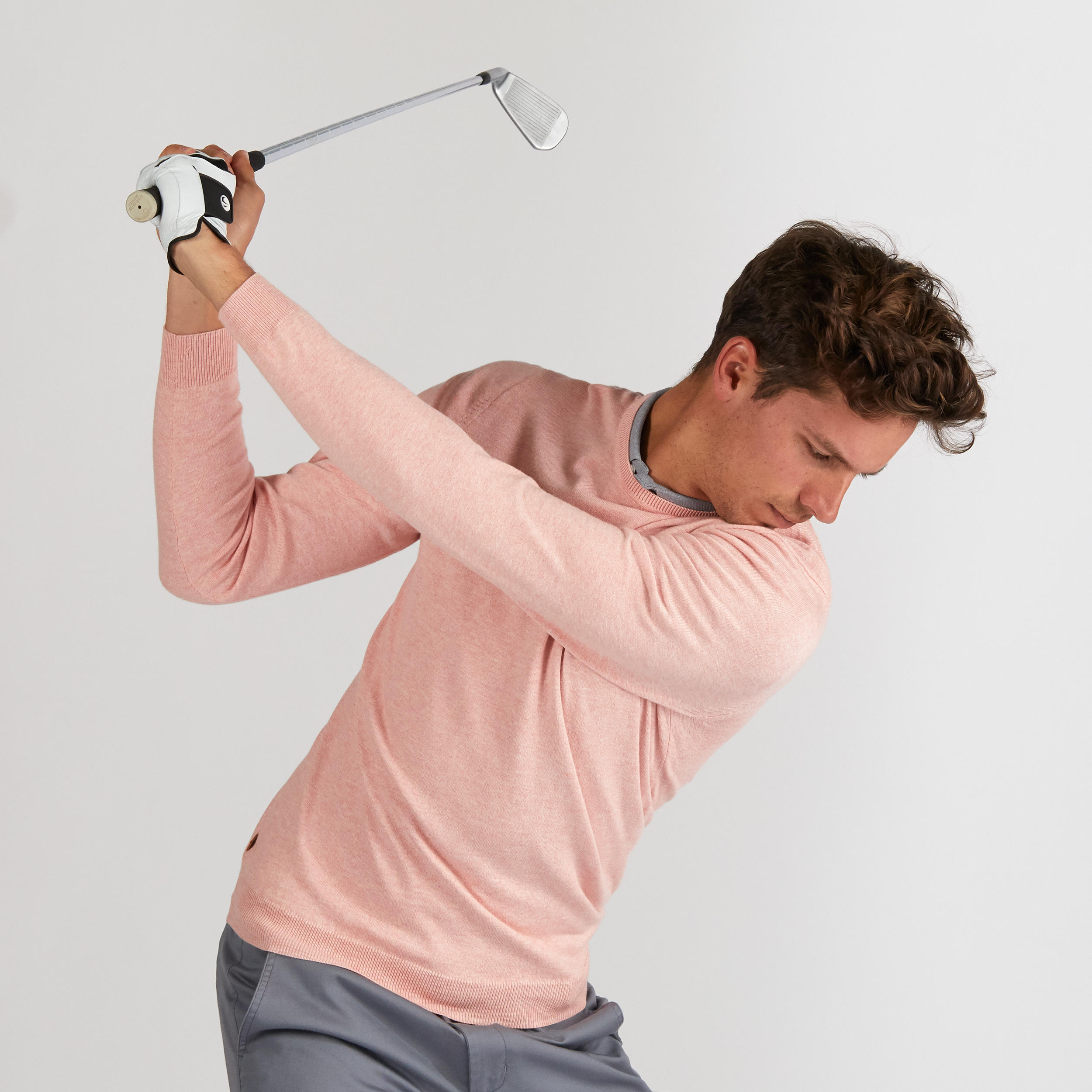 MEN'S GOLF PULLOVER PINK 4/10