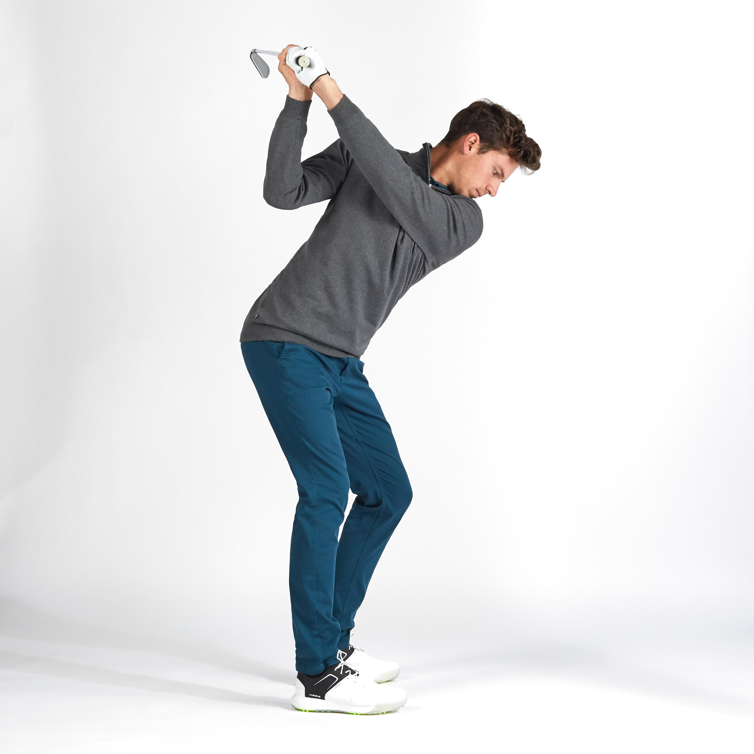 Men's golf windproof pullover MW500 dark grey 7/10