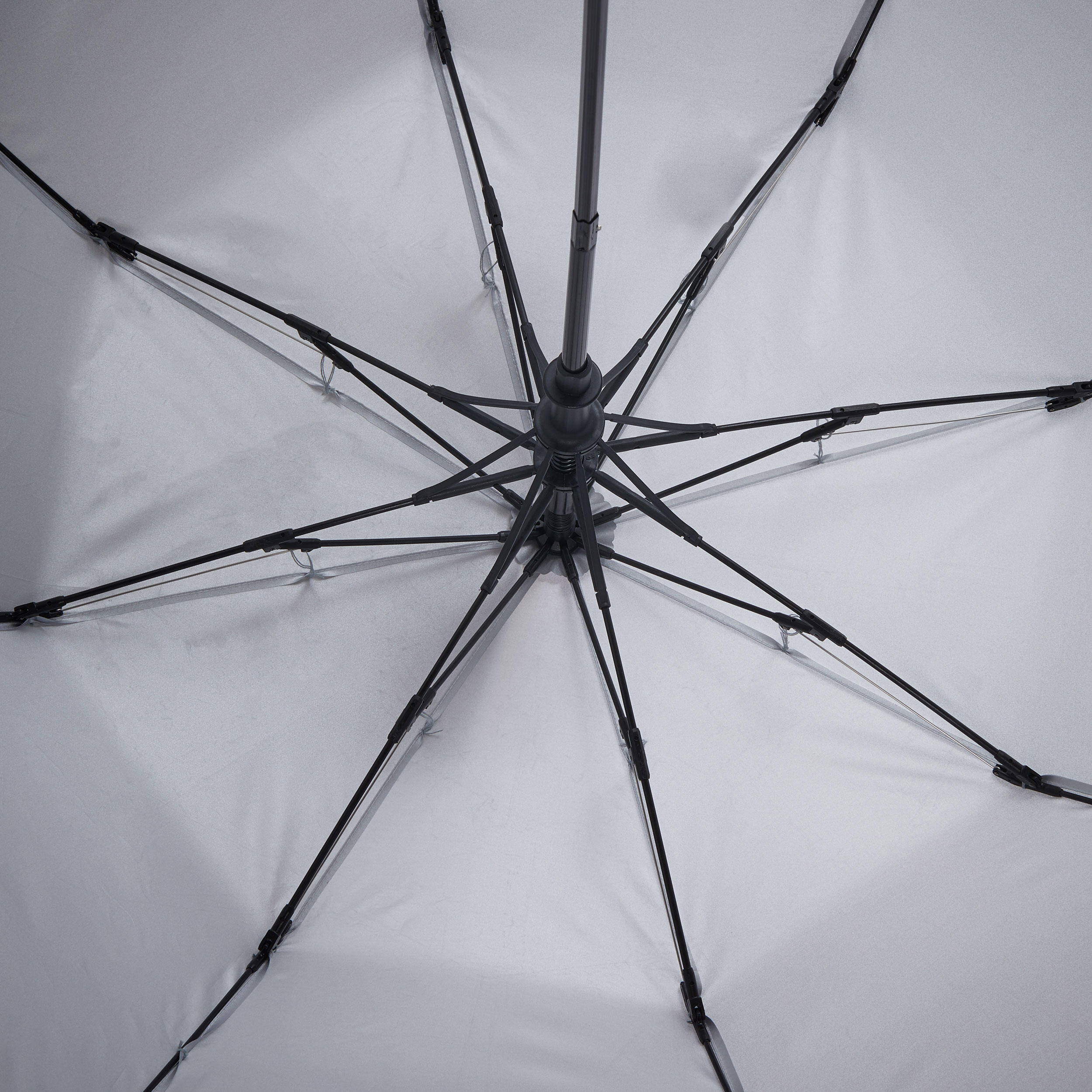 Waterproof Umbrella Small 110cm Coverage UPF50+ Sun Protection Auto Open - White -  3