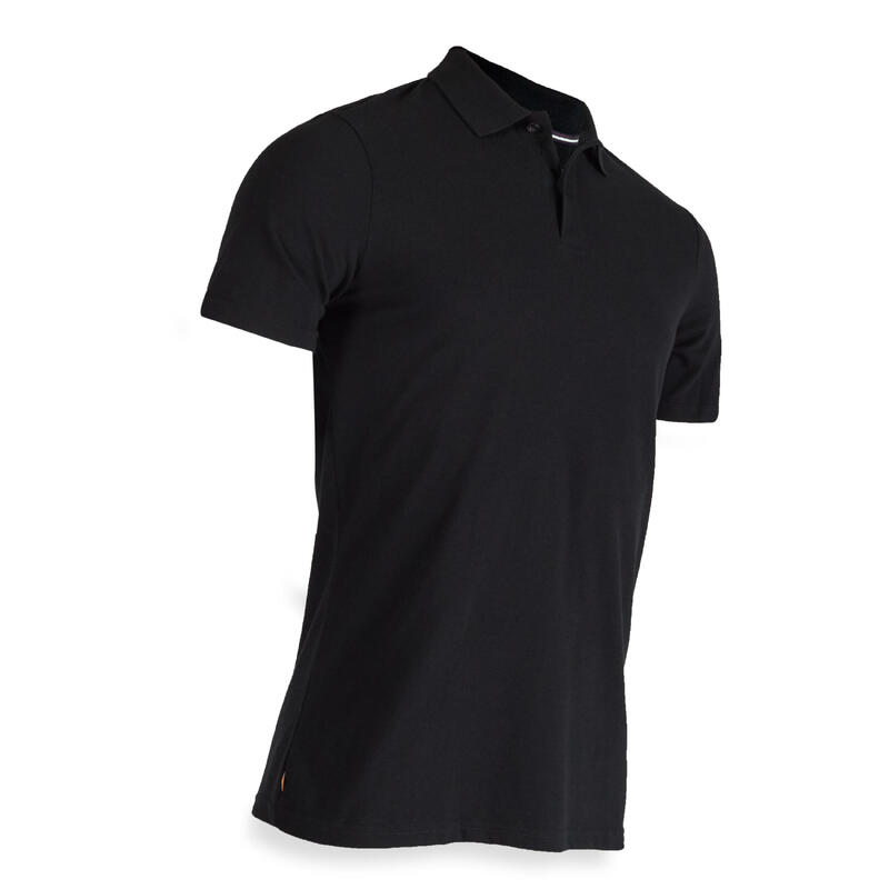 Polo Golf Hombre Negro Manga Corta