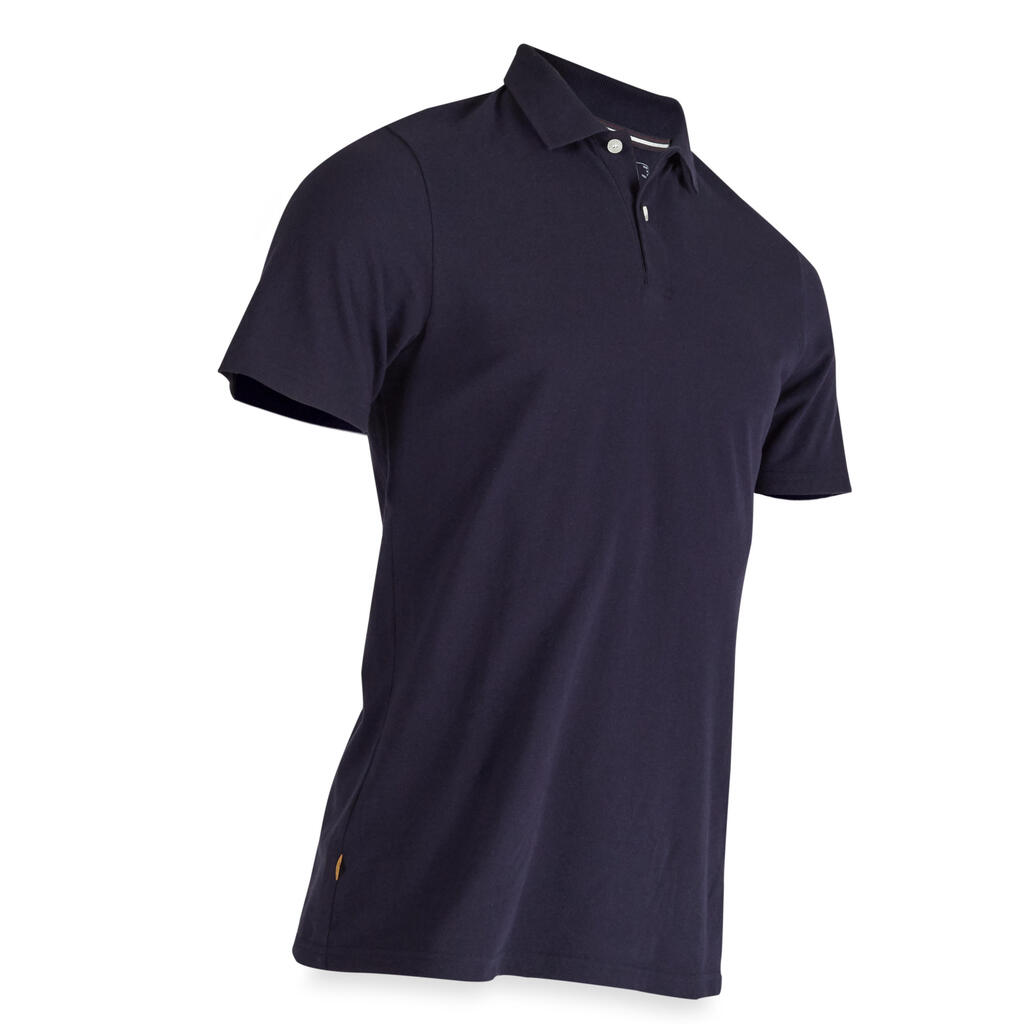 Men's golf short-sleeved polo shirt MW500 navy blue