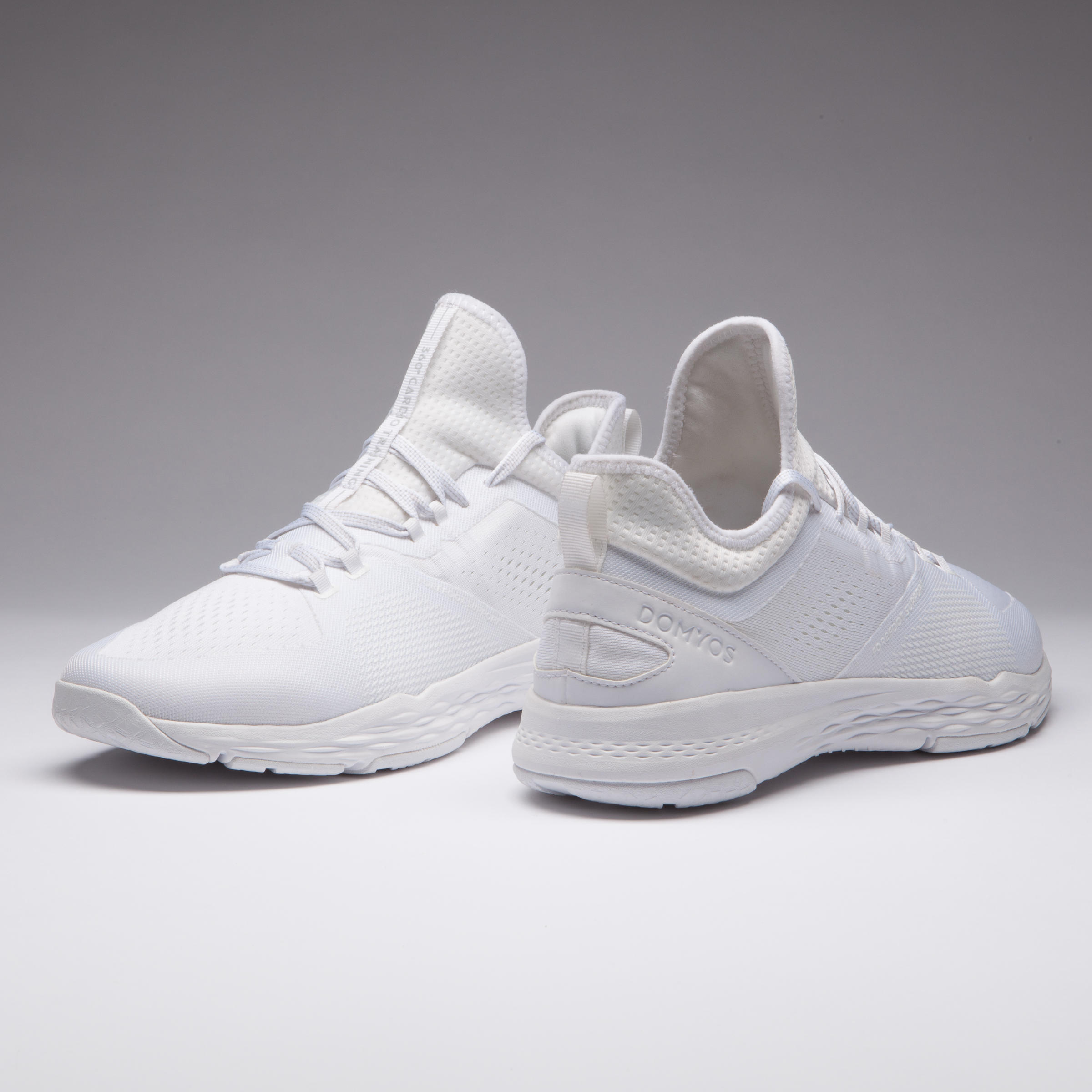 white fitness shoes