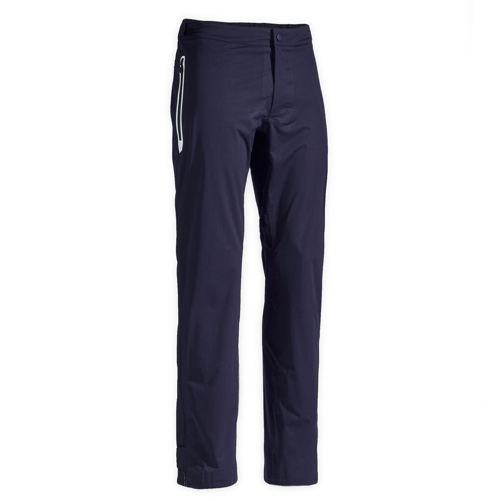 Men's golf waterproof rain trousers RW500 navy blue