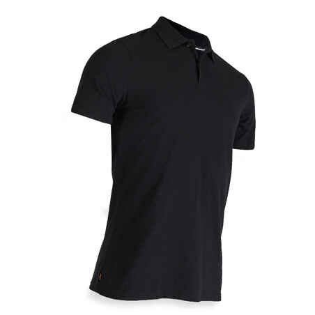 Men's golf short-sleeved polo shirt MW500 black