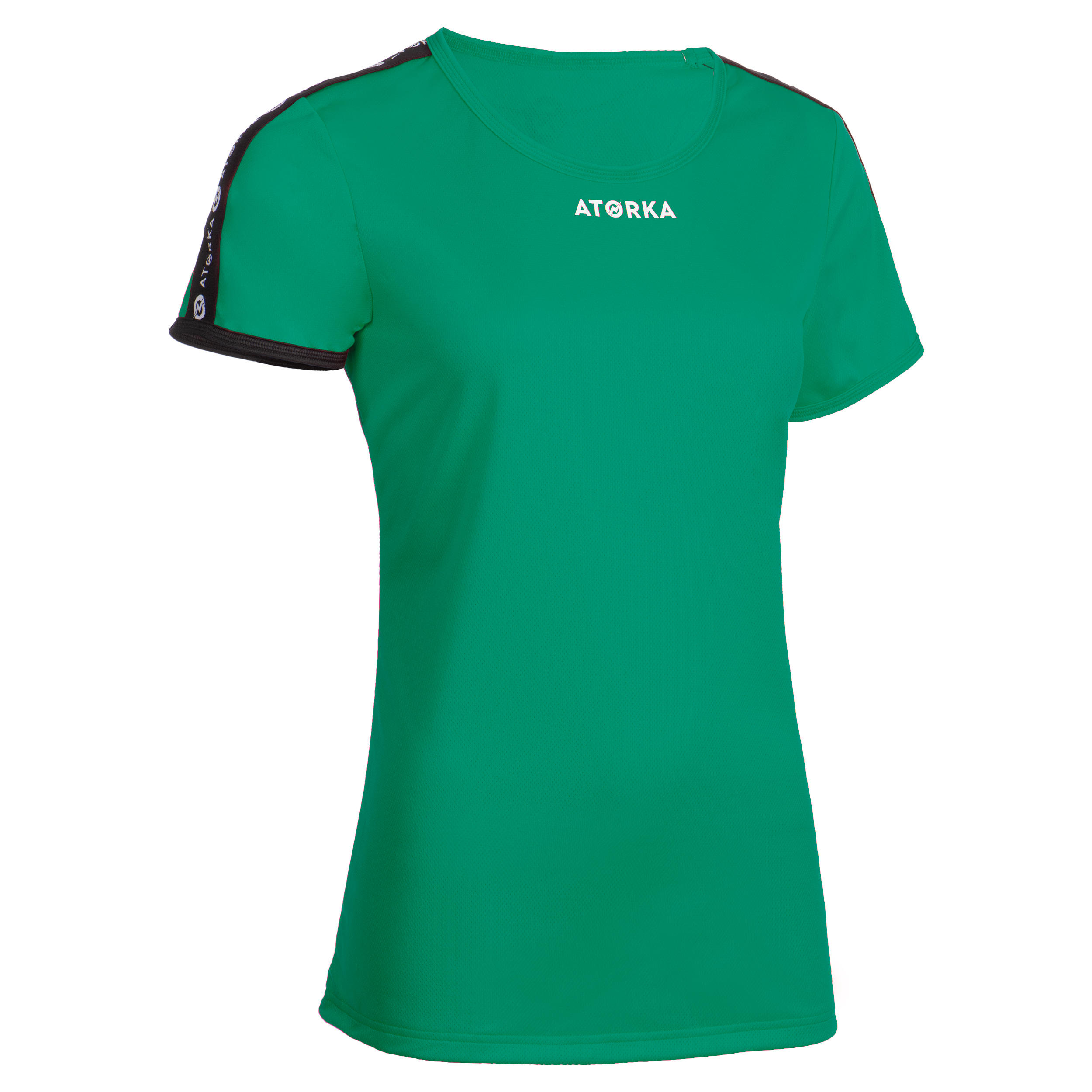 Women's short-sleeved handball jersey H100C green