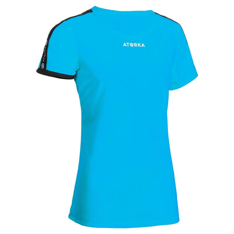 Handbalshirt met korte mouwen voor dames H100C lichtblauw