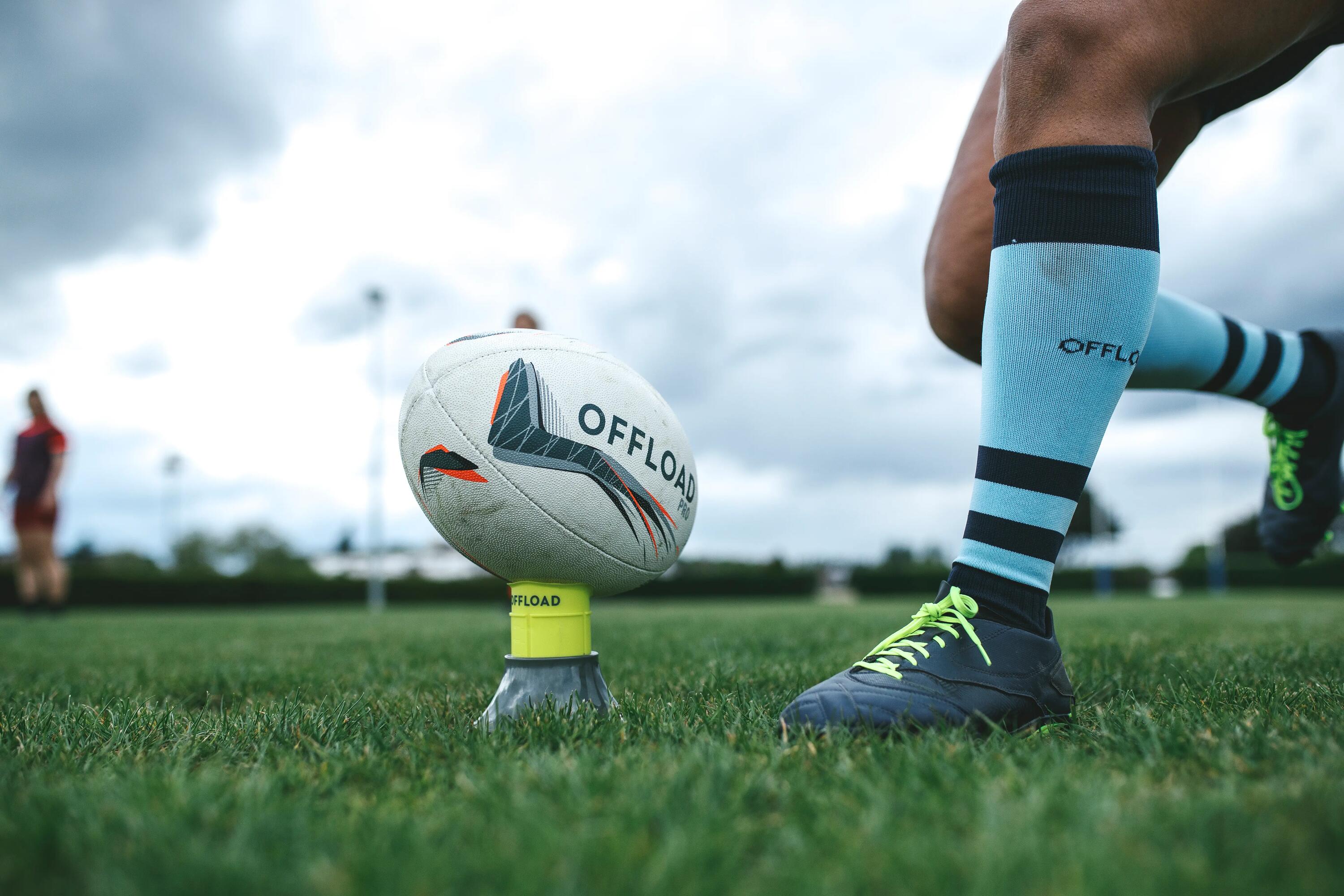 Women's Knee-Length Rugby Socks R500 - Blue 6/10