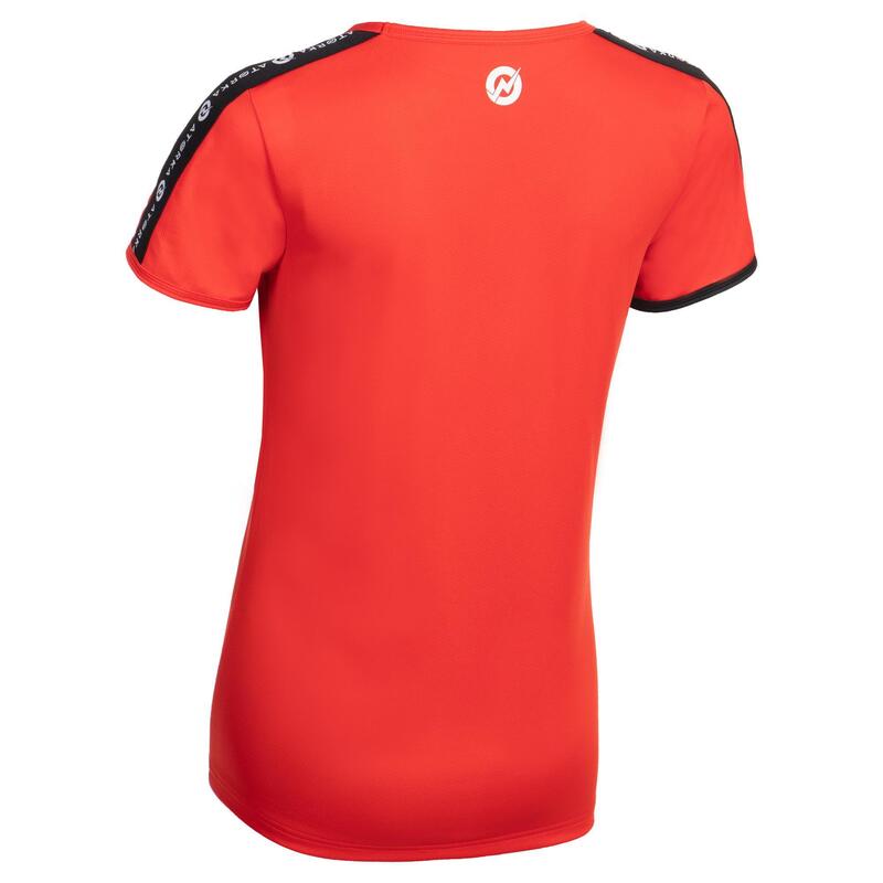 Handbalshirt met korte mouwen voor dames H100C rood