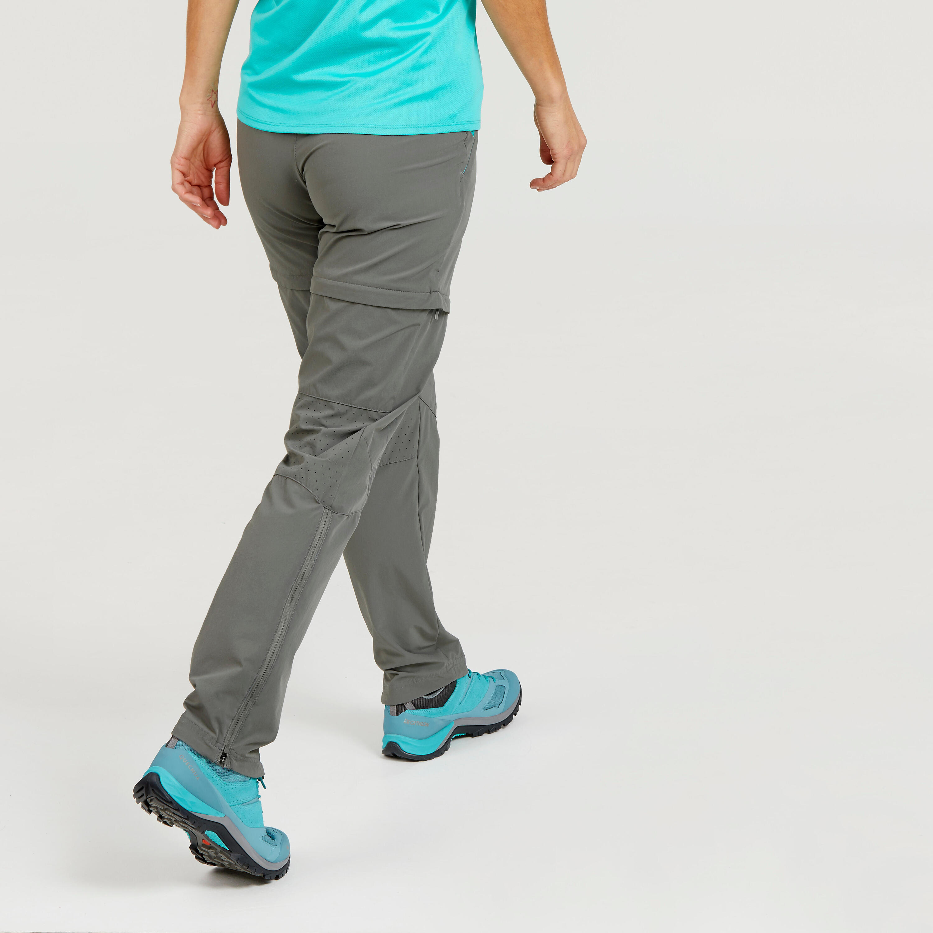 Women's convertible mountain hiking trousers - MH550 7/10