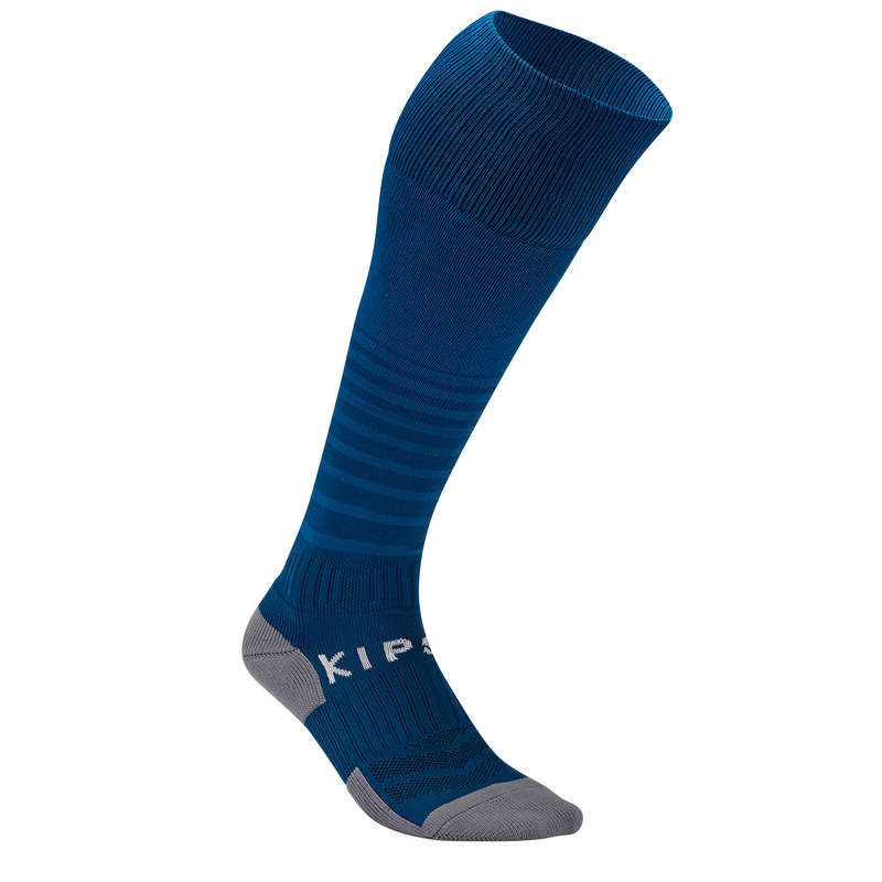 ADULT FOOT SOCKS Football - Adult F500 - Petrol Blue KIPSTA - Football Clothing