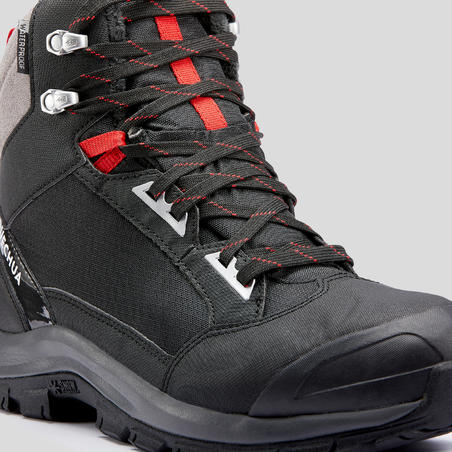 Чоловічі черевики SH520 Х-WARM для зимового туризму, середньої висоти - Чорні